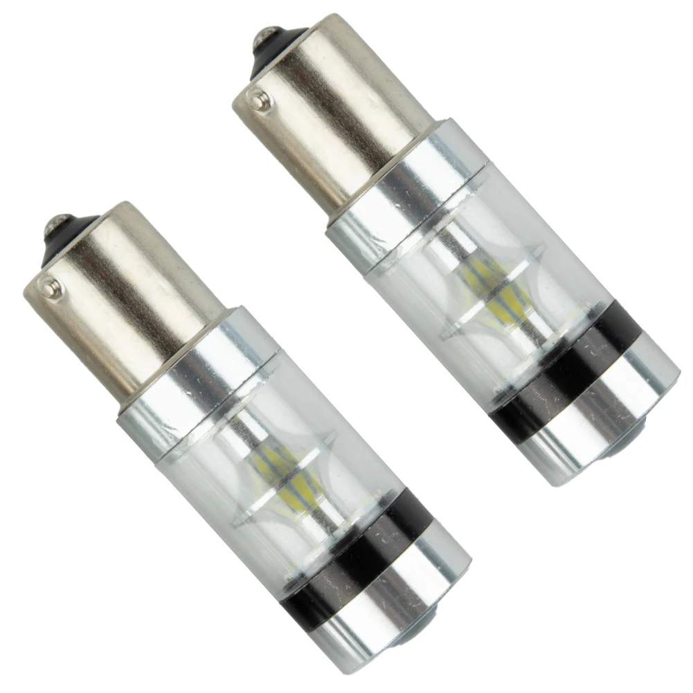 2PCS BRIGHT LED REVERSE LIGHT CANBUS BULB 2PCS 100W 1156 BA15S XBD LED Stop Reverse Light Bulbs with High Lumens