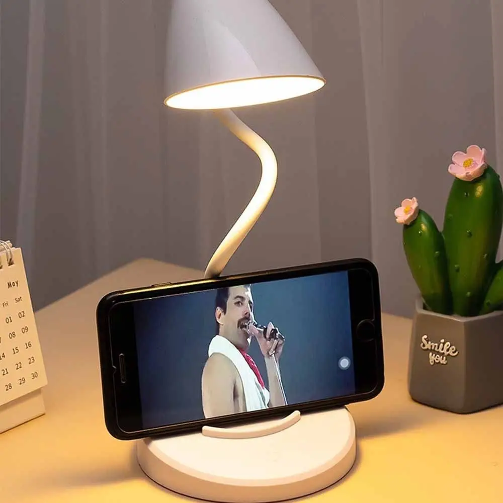 

3Levels Dimmable LED Table Lamp USB Rechargeable Eye Protection Desk Lamp Touch Control Flexible Reading Light Task Lighting