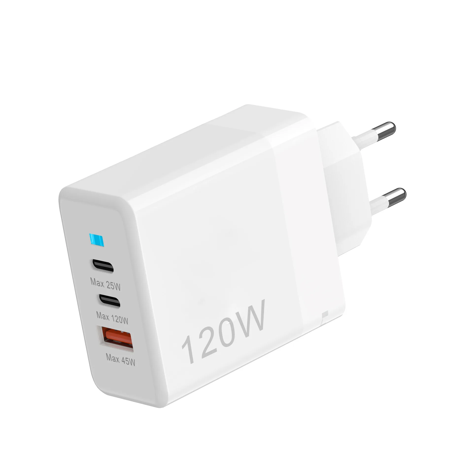 Lenovo 120W USB Dual Type-C Multi-Port Handy-Ladegerät EU US UK Vollprotokoll Superschnelles Laden mit Anzeigeleuchte