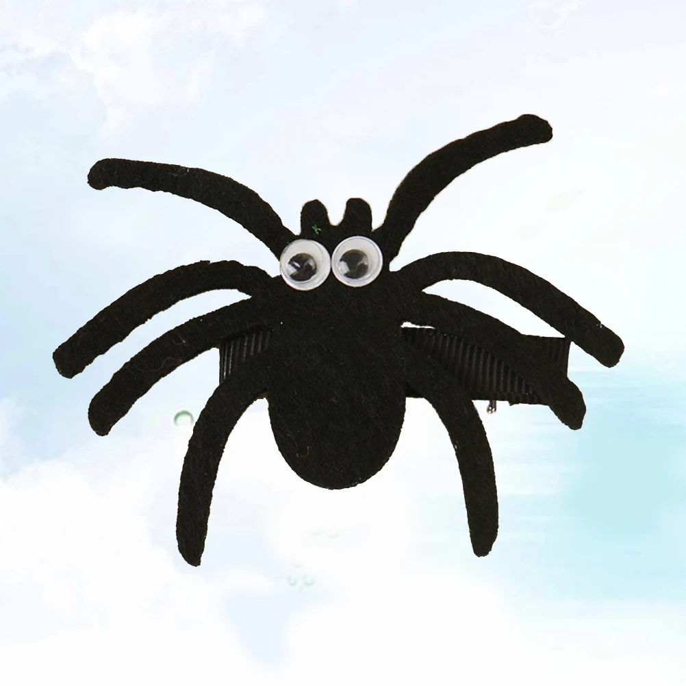 5 قطع من إكسسوارات الشعر على شكل عنكبوت رعب للفتيات ومشابك للفتيات في الهالوين للأطفال #6