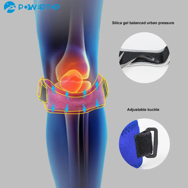 1 PC Adjustable Sport Knee Wrap Protector Patella Tendon Support Brace Strap Band Pressurized Shin Guard Bone Belt