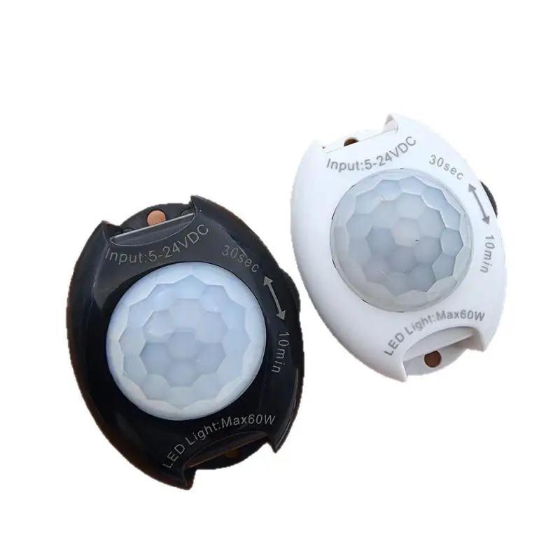 DC自動動作検知器、モーションセンサーライトスイッチ、ON OFF LEDストリップライト、PIRモーションセンサースイッチ、5V-24V、1セット