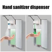 Dispensador de líquido de montaje en pared, prensa de codo, dispensador de líquido para lavado de manos, botella con bomba de líquido para limpieza de manos, dispensador de desinfectante de manos