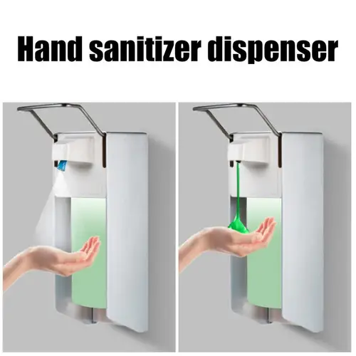 Dispensador de líquido de montaje en pared, prensa de codo, dispensador de líquido para lavado de manos, botella con bomba de líquido para limpieza de manos, dispensador de desinfectante de manos