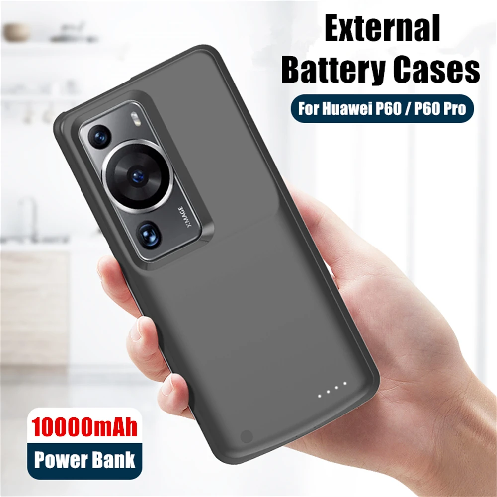 10000mAh Powerbank Cover for Huawei P60 Pro External Battery Cases Portable Charger Power Bank Cover for Huawei P60 Power Case