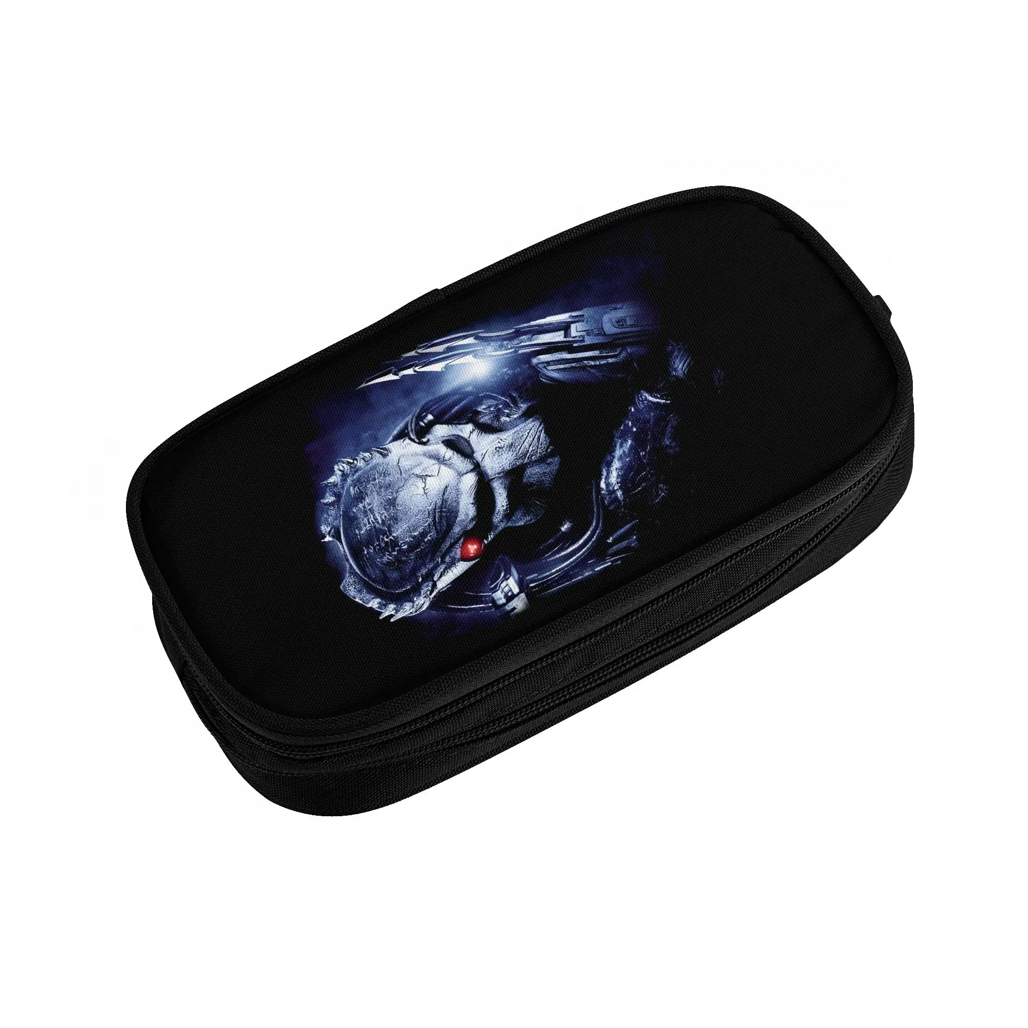 Alien Predators Fiction  Cute Pencil Case Boy Girl Large Capacity Science Horror Comics Pencil Bag School Accessories