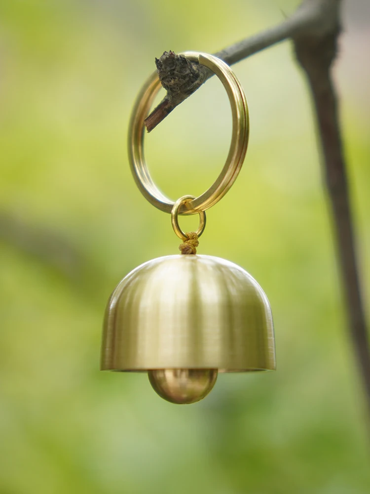 Pure Brass Bell Ornament Hanging DIY Material Cisas Anti-Theft Door Bell Sound er Simple Modern Sle Home Decor - view 4