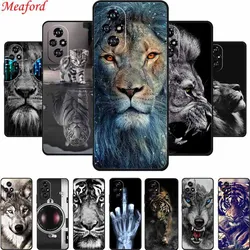 For Honor 200 Pro Phone Case Cover Lion Wolf Tiger Black Silicone Soft Back Cover Case For Honor 200 Pro Case Honor200 200Pro