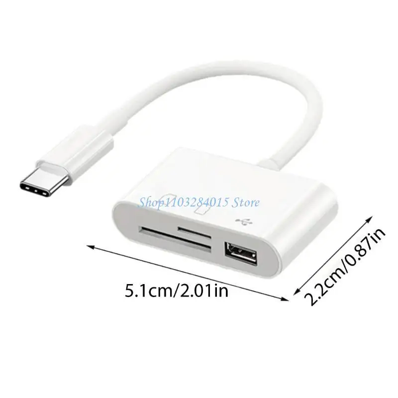 R6FF USB C a Adapter Reader per schede memoria per trasferimento rapido File Accesso a file accesso per periferiche USB