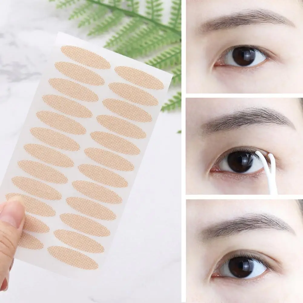 

10 Sheets Double Eyelid Sticker Strong Stickiness Mesh Natural Flesh Color Makeup Tool Seamless Double Eyelid Styling Tape