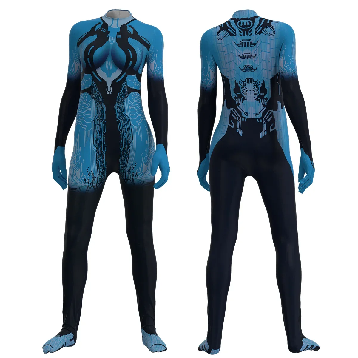 Cortana Cosplay Traje para Mulheres, Macacão Jogo, Inteligência Artificial Robôs Bodysuit, Roupas Carnaval Halloween