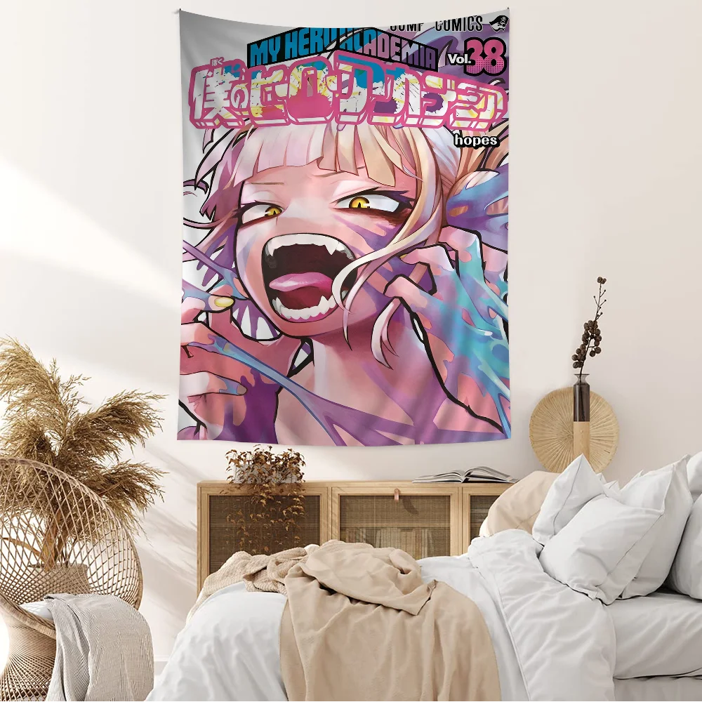 Himiko Toga Boku No Hero Academia Printed Wall Tapestry Indian Buddha Decoration Witchcraft Bohemian Hippie Wall Art Decor