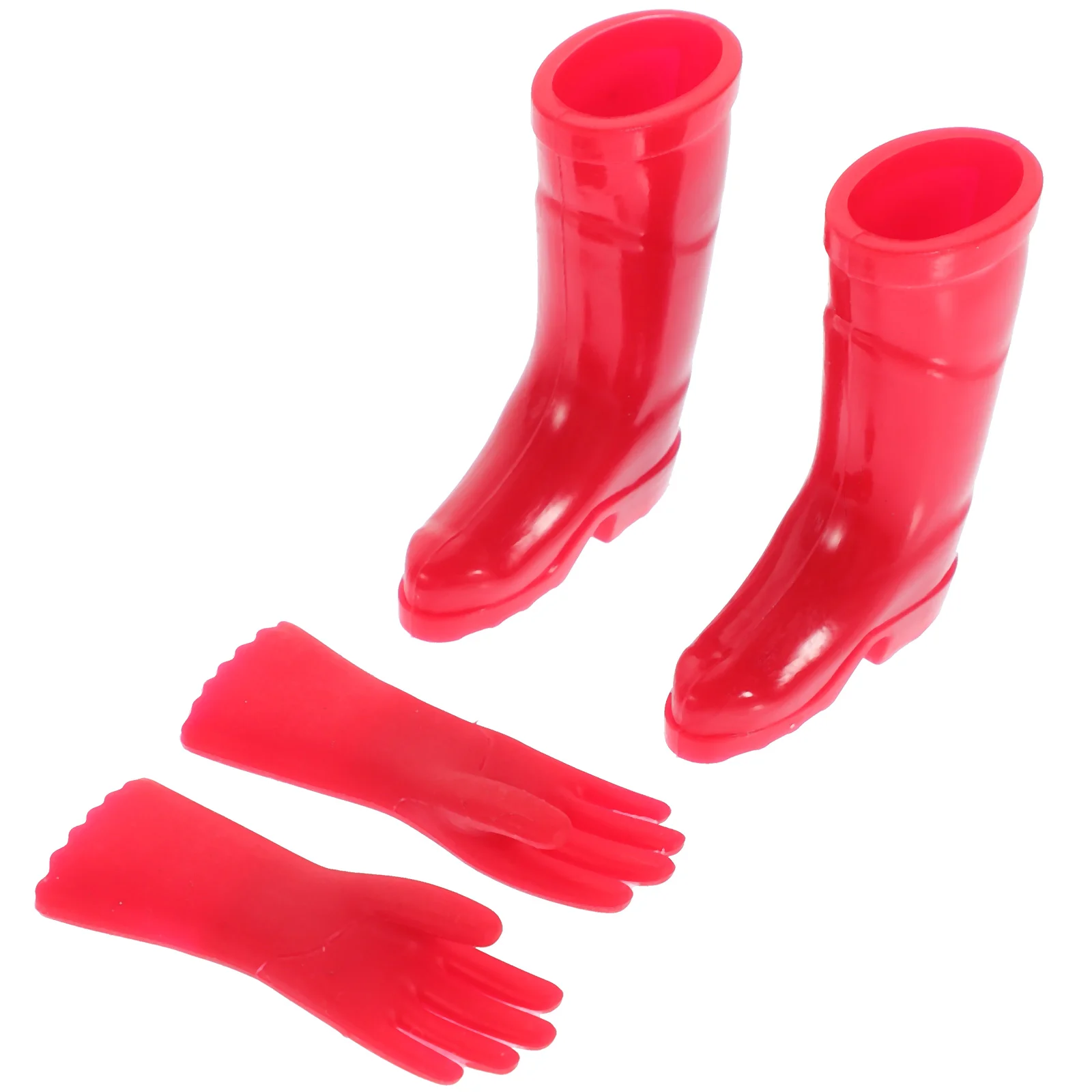 Mini Rain Boots Gloves Small Shoe Decorations Shoes Figure Miniature Model House