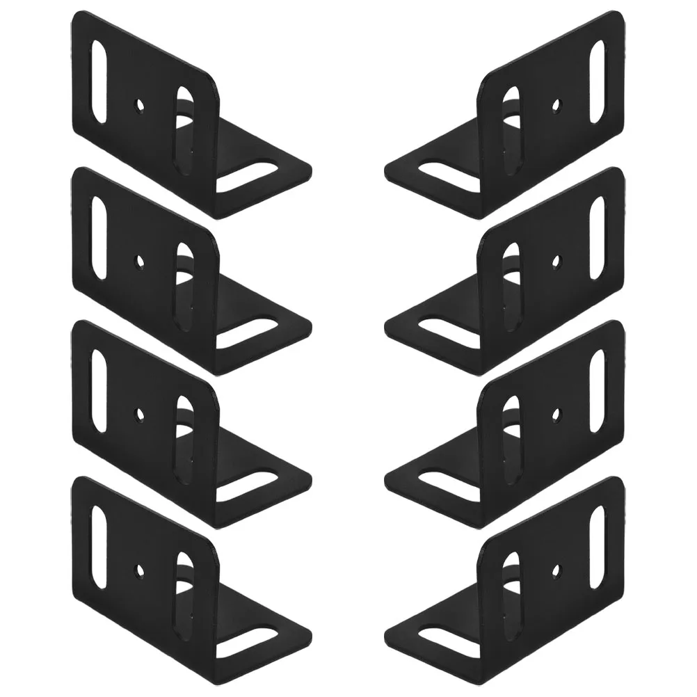 

8pcs Heavy Duty L Brackets Metal Corner Brace 90 Degree Shelf Connectors Iron Shelf Brackets For Wood Shelves niture Bed