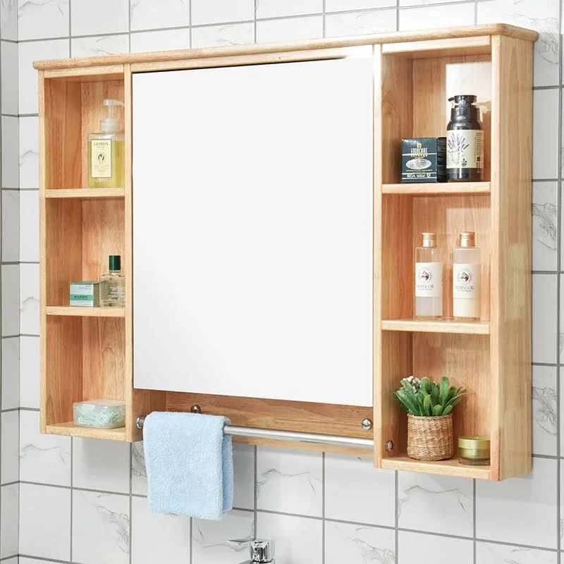 Wooden Vanity Sets Cabinets Mirror Wall Mounted Nordic Washroom Bathroom Cabinets Toilet Bedroom Mobili Da Bagno Home Furniture