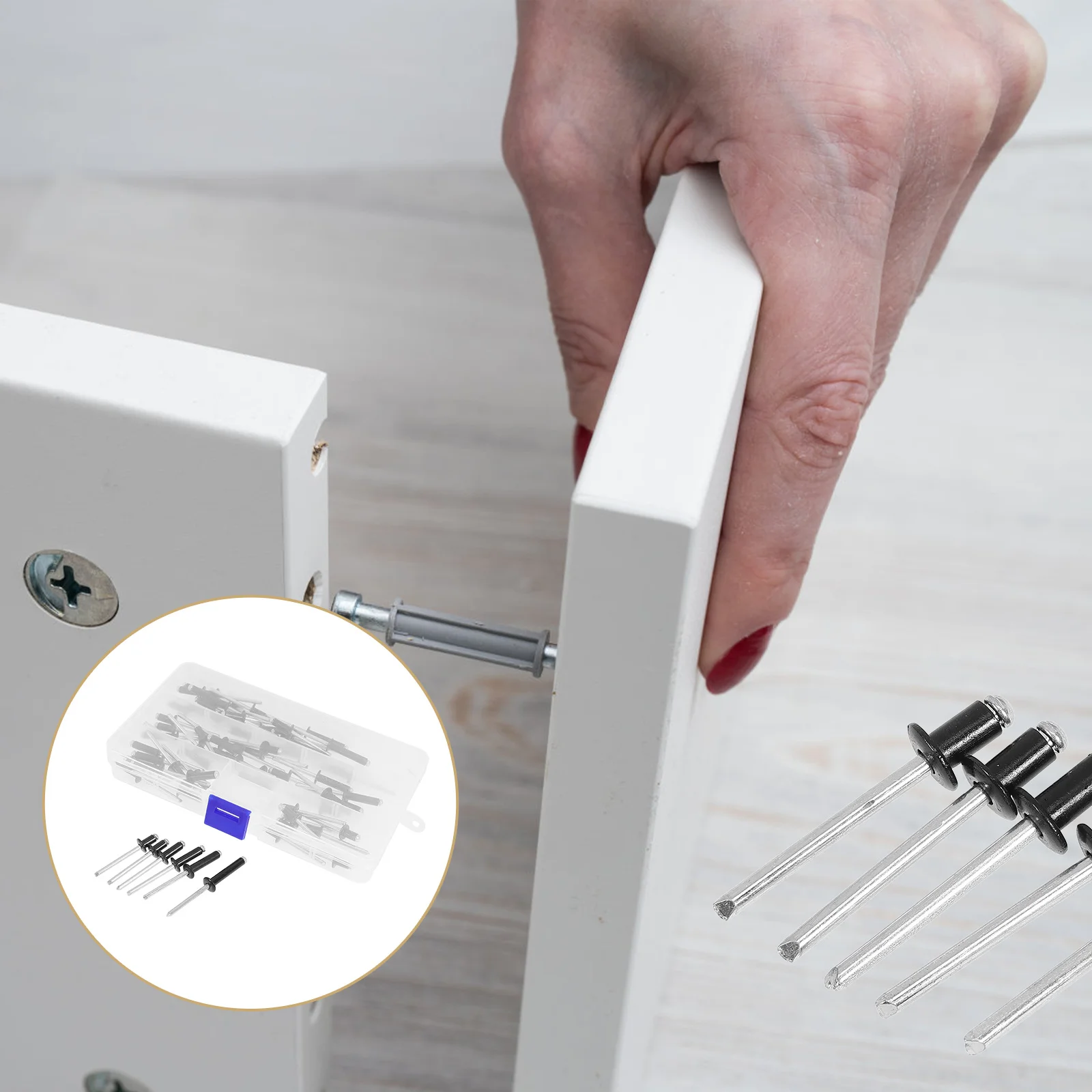 

60Pcs Solid Material Pop Rivet Assortment Flange Blind Rivet Lightweight Easy Installation Removal Pop Rivets Aluminum Rivets