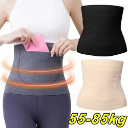 Velvet Waist Trainer Body Shaper Cincher with Pocket Women Warm Belly Support Elastic Abdomen Protecter Waistband