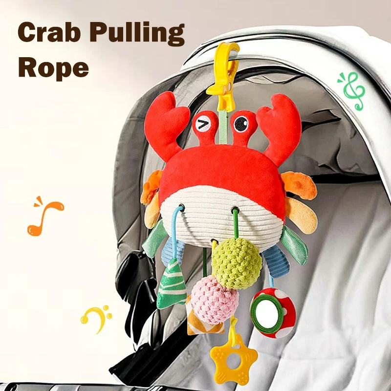 Chocalho do bebê cama do bebê pendurado cordão brinquedo carrinho de bebê recém-nascido brinquedo bonito brinquedos educativos aperto de mão de pelúcia bebe brinquedos para dormir