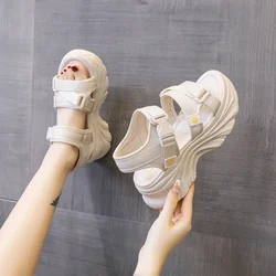 Fashionable Sports And Leisure Increased Thick-Soled Roman Sandals For Women Summer New Comfortable Beach Shoes