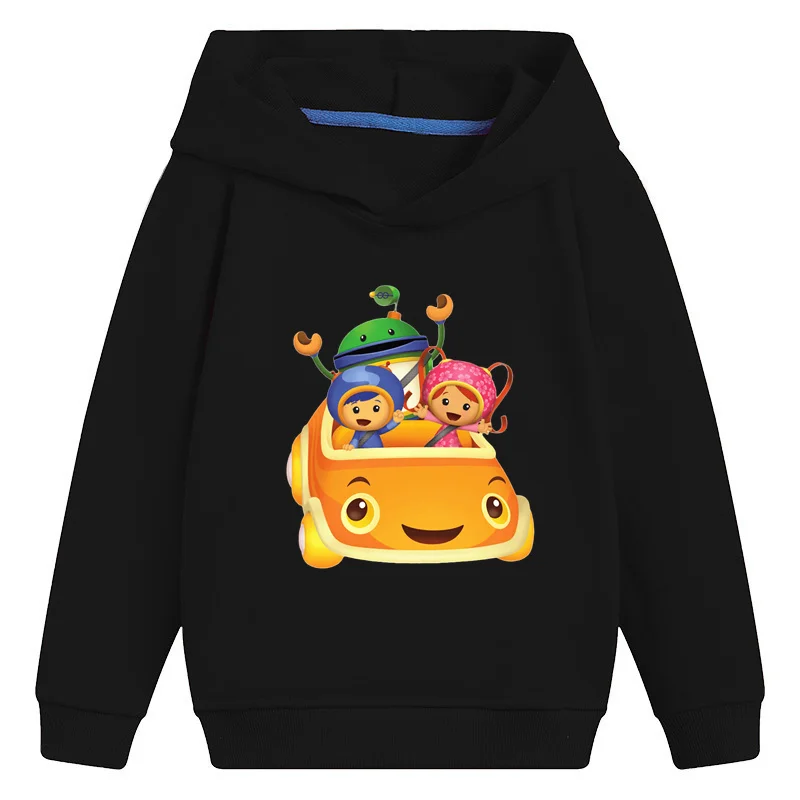 Kids Hooded Hoodies Team Umizoomi Bot Milli Geo Cartoon Cute Children Sweatshirts Girls Clothes Baby Boys Pullover Cotton Tops