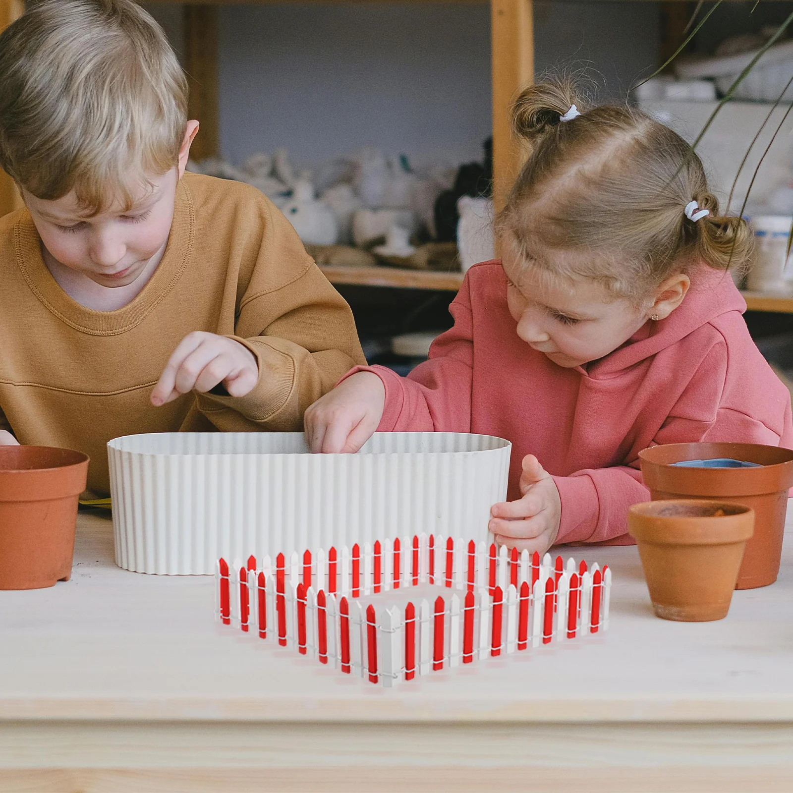 

Miniature Garden Fence Durable Small Picket Fence for Garden Lawn Succulents Decorative Landscape Border Edging