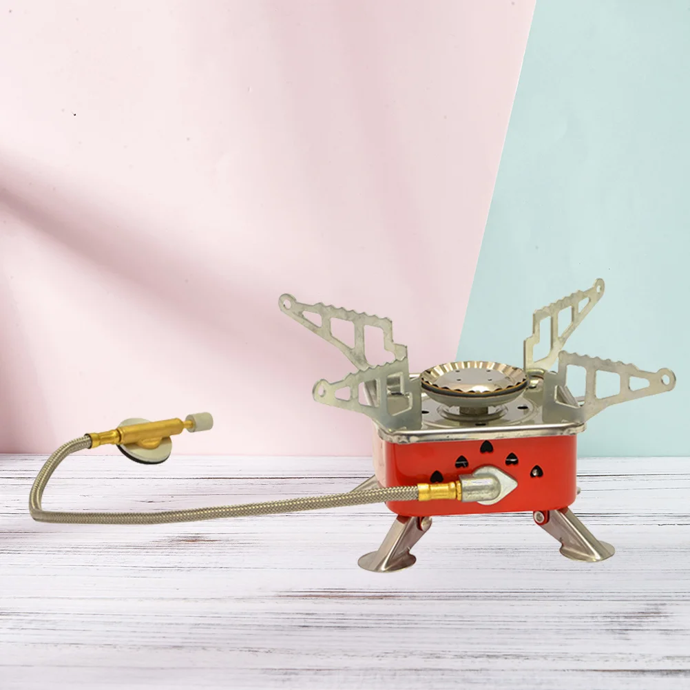 1 قطعة صغيرة قابلة للطي المحمولة موقد خارجي خفيفة الوزن مربع التخييم الموقد كفاءة التحكم في اللهب ثابت حرق منخفضة الدخان