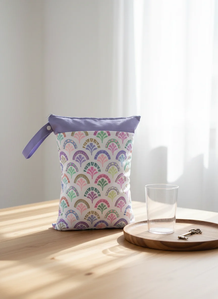 New Mommy Diaper Bag for Baby,Two Pockets Dry/Wet Bag With Zippers, Waterproof Swimwear Bag,Yoga Bag, Reusable Can Be Hung Bag