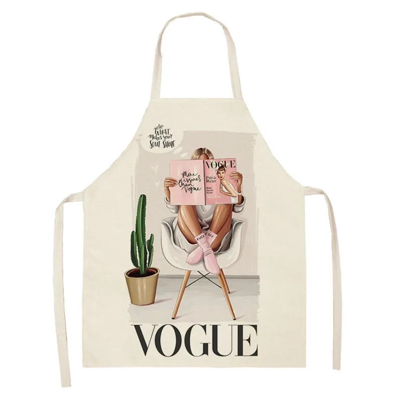 2024 New Apron Mother\'s Day Parent-child Apron Home Kitchen Men\'s Cooking Anti-fouling Linen Sleeveless Bib