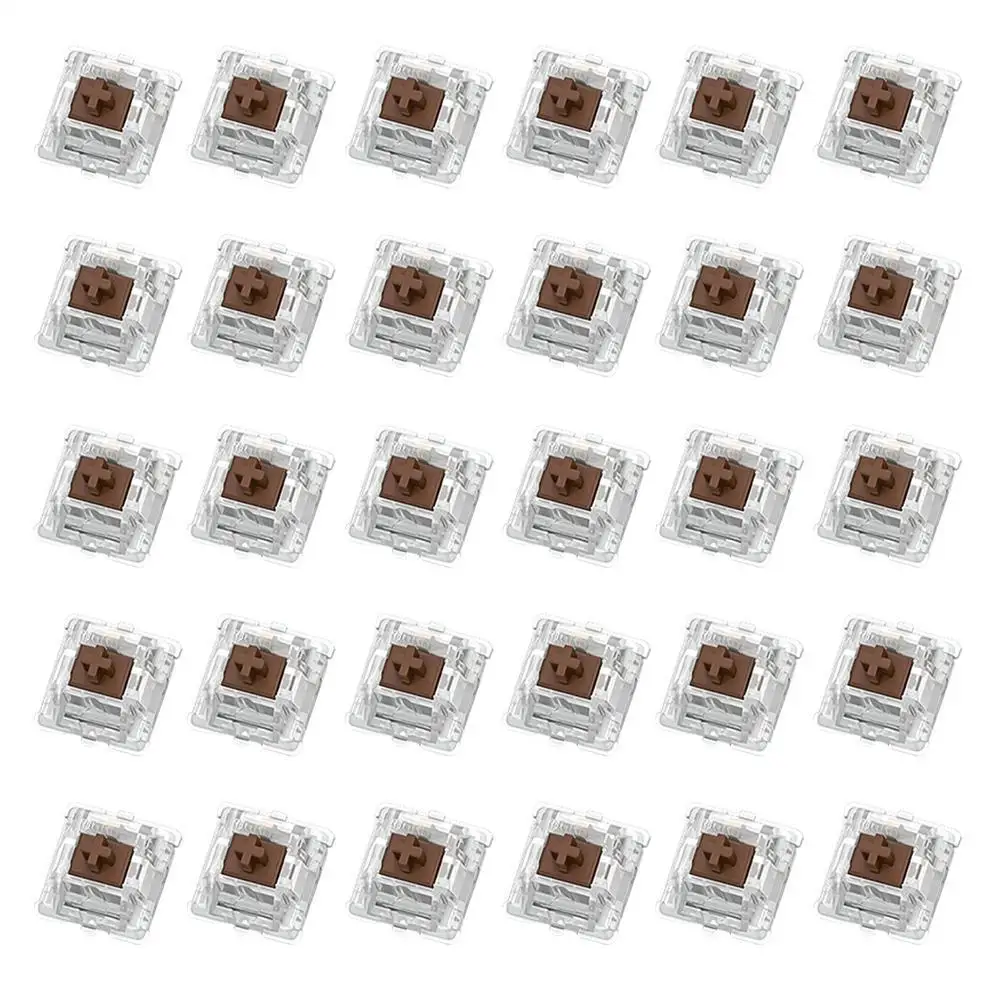 30 Stück Tastaturschalter Tastatur Clicker Schlüssel Ersatz 2 Metallstift Taktiler Schalter für mechanische Tastatur
