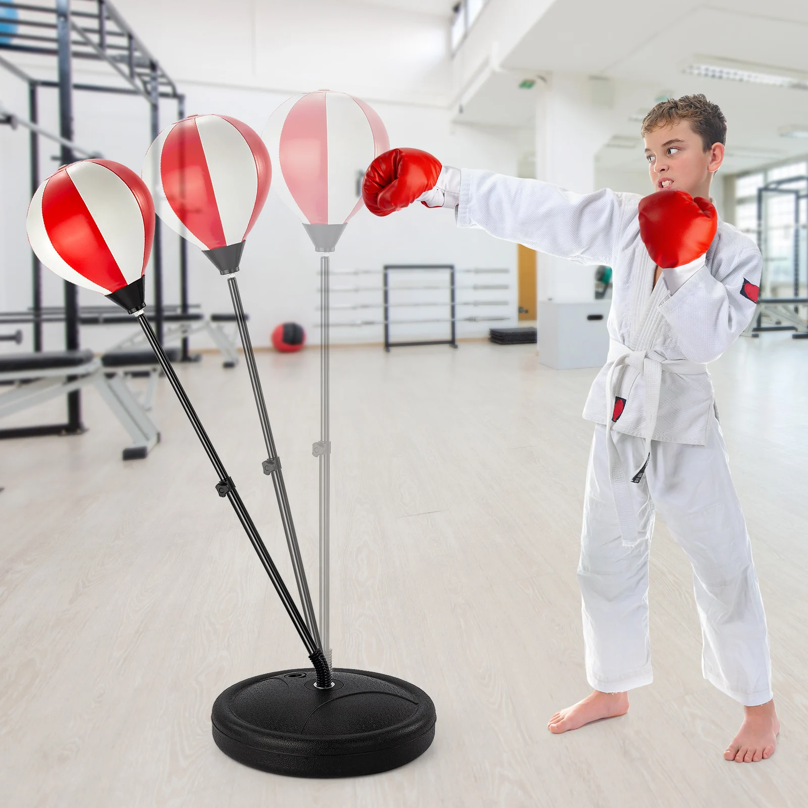 Pelota de boxeo de entrenamiento para niños, bolsa de boxeo, guantes de respuesta de velocidad, deporte, musculación, entrenamiento, gimnasio en