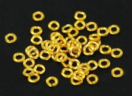 

18k gold beads gold spacers loose beads diy jewelry parts