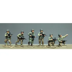 1/72 Resin Figure Die-Cast Character Model Kits U.S. Army 6 People Diy Miniature Unassembled and Uncolored Garage Kit