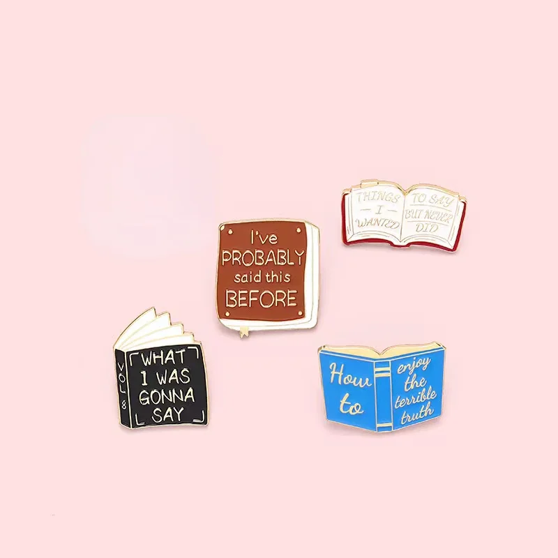 Pin Club | Memes Books Brooch Funny Library Introverts Enamel Custom Lapel Badge Jewelry Gift for Friend Wholesale Backpack Deco