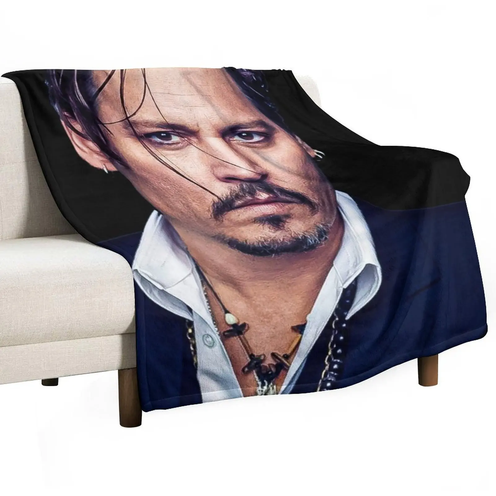 Johnny Depp PRO 8K Throw Blanket halloween blankets ands Plaid Blankets For Bed Blankets