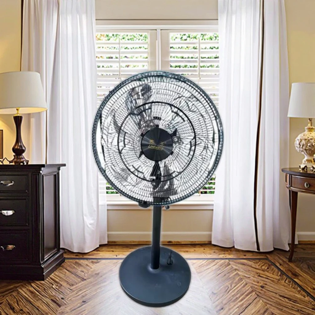 مروحة كهربائية صناعية مع مروحة أرضية عالية الطاقة، مروحة كهربائية منزلية كتم الصوت