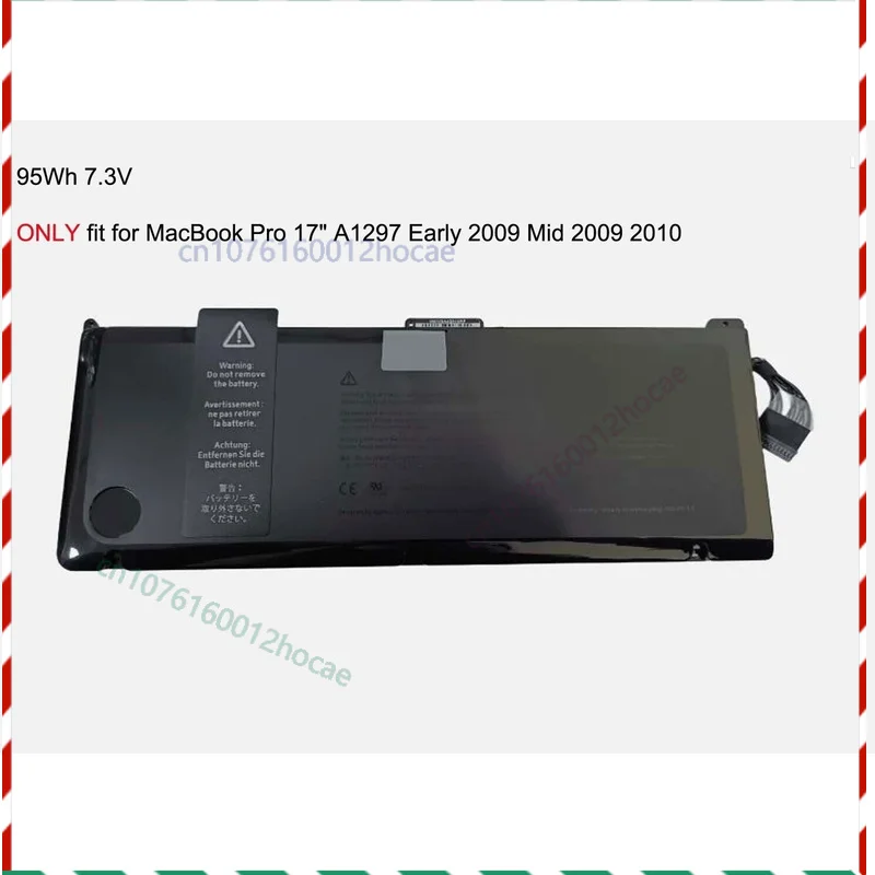 

Новый аккумулятор для MacBook Pro 17 дюймов A1297 начало 2009 г., середина 2009 г., 2010 г., A1309 95 Втч, 7,3 В, быстрая доставка