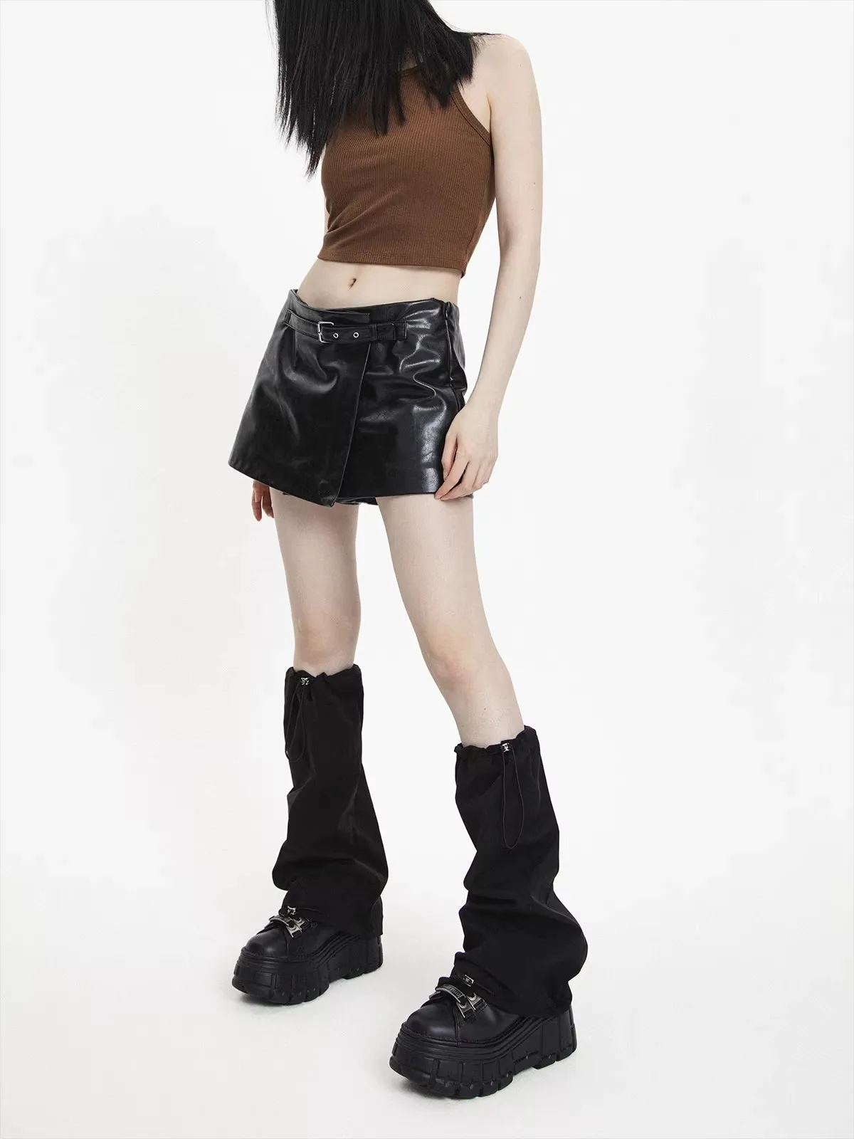 Women's Waterproof Nylon Leg Ankle Knee Sleeve Socks Girls Over Knee Fashion Dancing Punk Leggings Leg Warmer R2502 view 5