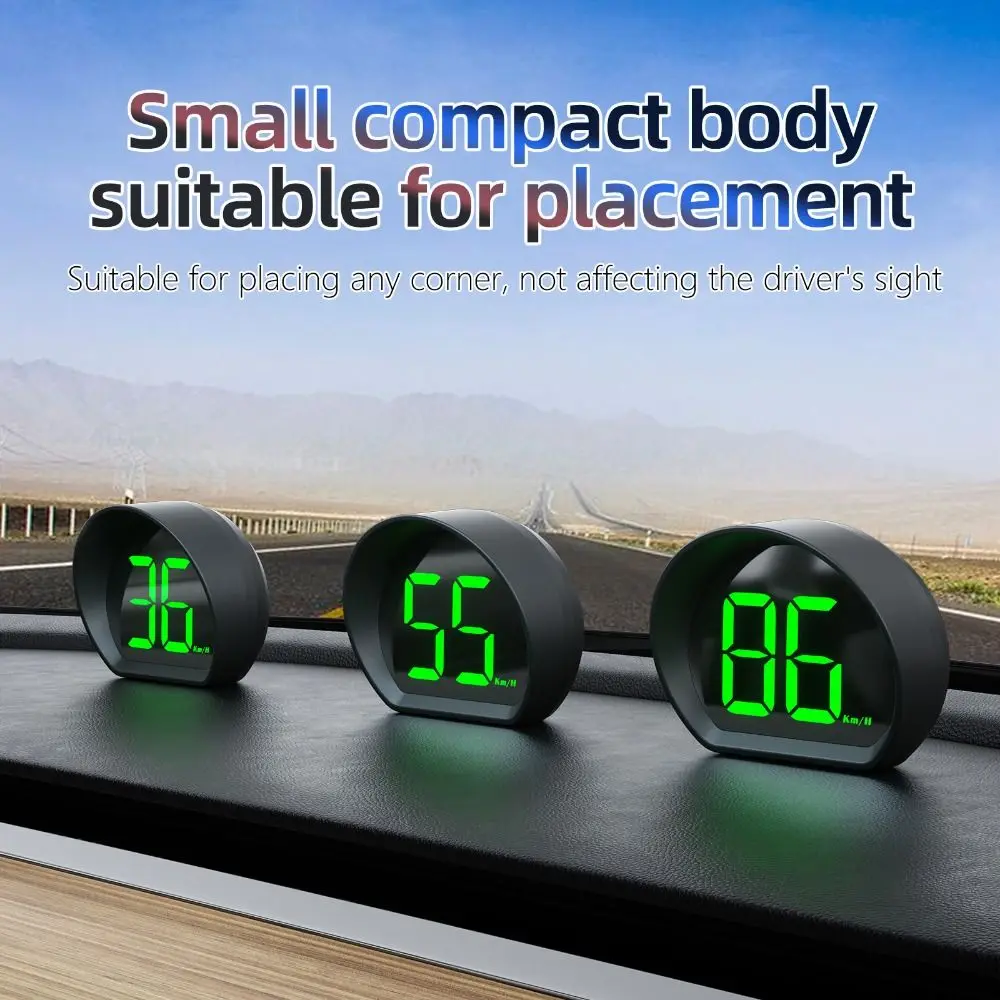KMH/MPH GPS Car Digital Speedometer Versatile Compatibility Plug&Play Vehicle Speed Meter Plastic Portable