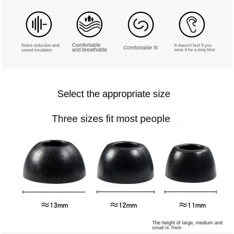 Eartips for OnePlus Buds Pro2 Earplug Bluetooth Earphones Memory Sponge Earplugs Noise Reduction Ear Caps Headphone Accessories