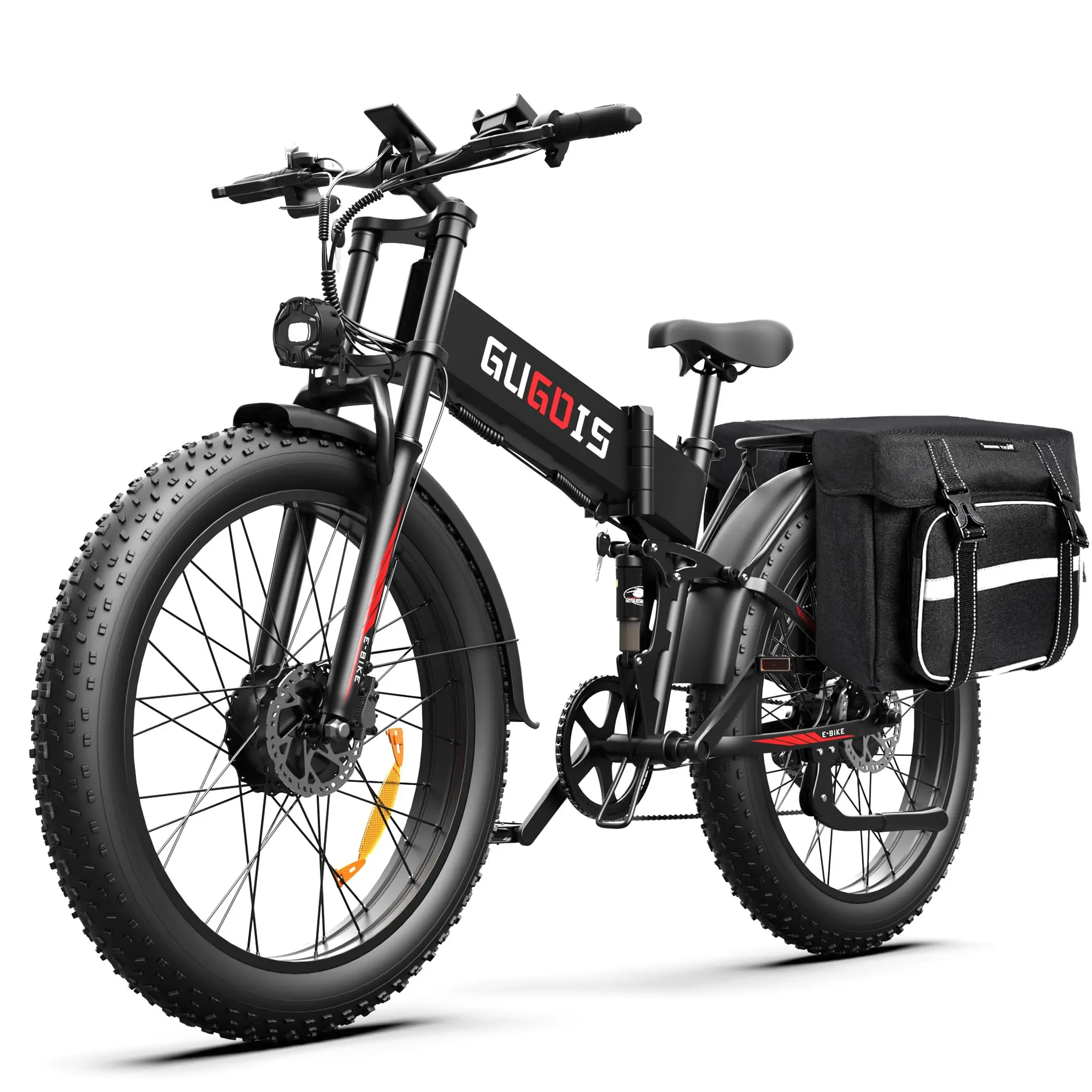 Folding Electric Bike for Adults, 3000W Peak Dual Motor Ebike, 26" Fat Tire E-Bike, 48V Battery, Up to 60 Miles, All-Terr image 2
