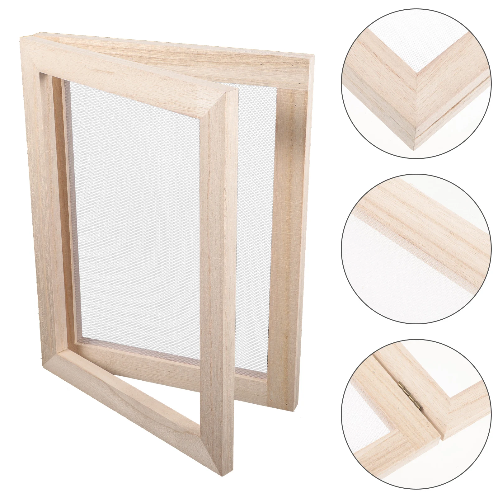 مجموعة صناعة الورق المصنوعة يدويًا للأطفال، إطار خشبي قابل للغسل لطباعة القمصان والحرف اليدوية، إطار صنع الورق