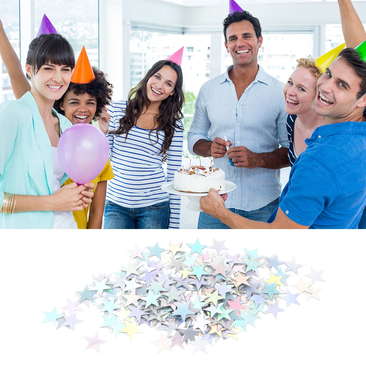 

2000 Pcs Pentagram Confetti Wedding Confetii Birthday Decoration Party Decorations Christmas Table Scatter New Years Eve
