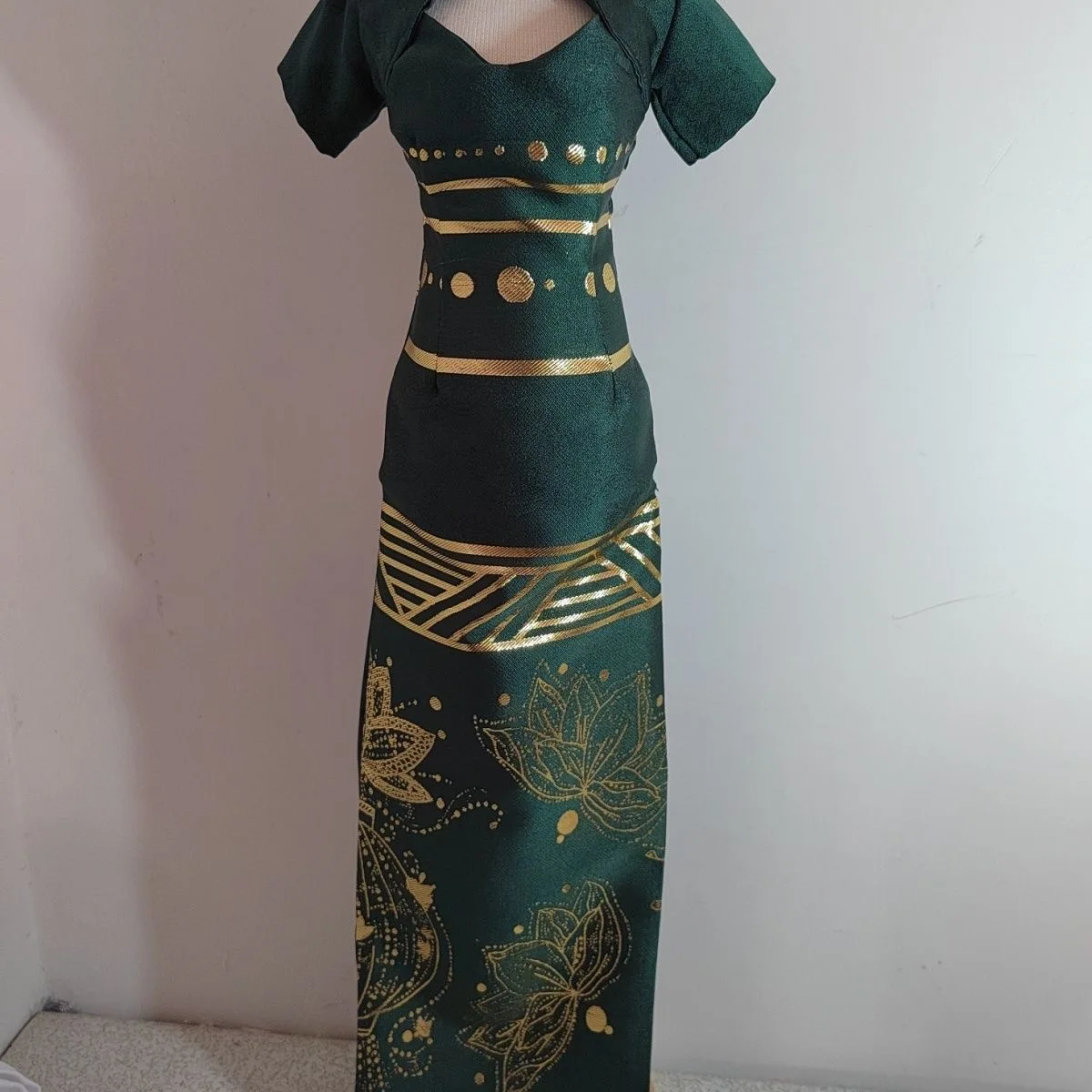 60cm Doll Clothes,1/3 BJD Cheongsam Double-Layered Dress, Debisheng  Yeluoli Set Skirt