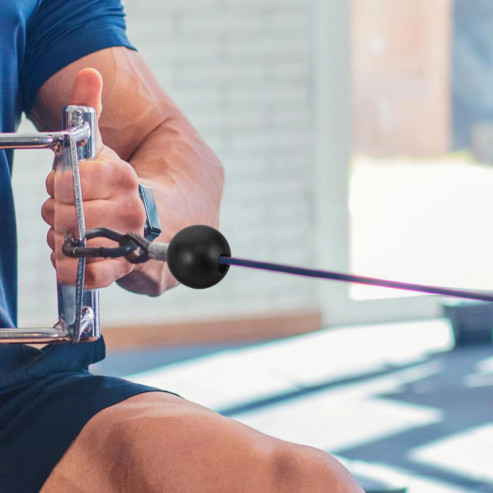 

4Pcs Fitness Cable Limit Ball Stopper Exercise Equipment Repair Pulley Joints Components Secure Attachment for Home Commercial