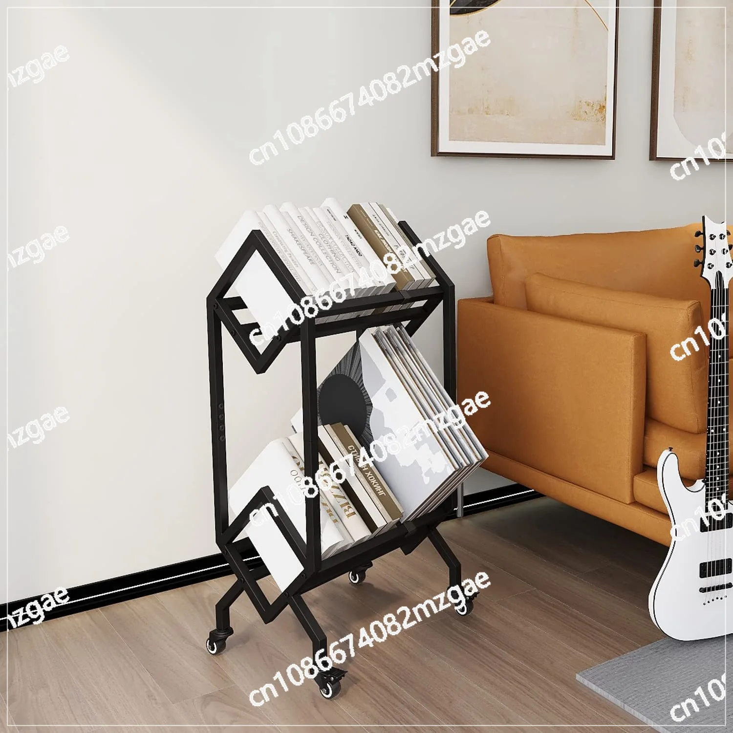 Multi-Purpose Floor Standing Display Shelf - Perfect for Storing and Showcasing Vinyl Record Players, CDs and Book Collections