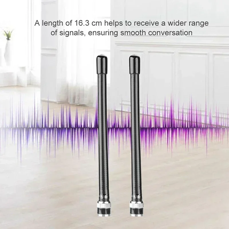 2 uds antena Walkie Talkie BNC VHF136-174MHz aérea para Radio bidireccional 10W con enchufe BNC estándar