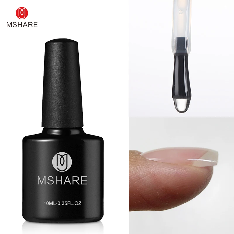 MSHARE-Verhéritage à Ongles Gel UV LED avec Base en Caoutchouc, Couche de Finition, 10ml