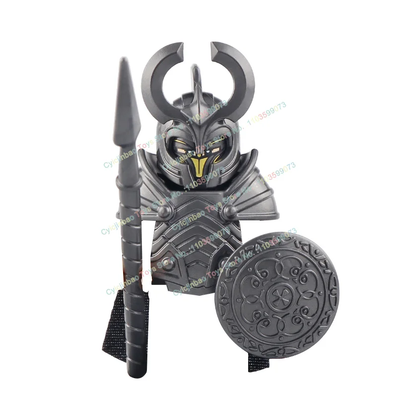 Abad Pertengahan Death Asgard Warrior Bangunan Blok aksesoris Armour perisai pedang mainan Action figure hadiah anak-anak KT1044