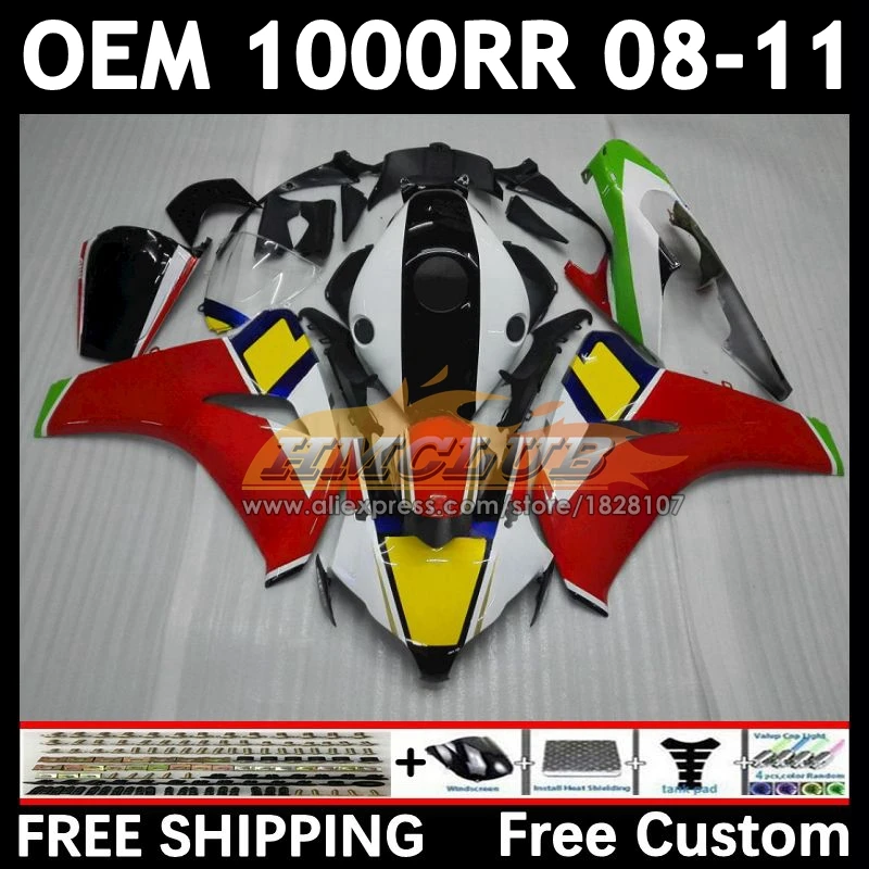 OEM Fairing For HONDA CBR1000 CBR 1000 RR CC 1000RR 77No.32 CBR1000RR 08 09 10 11 2008 2009 2010 2011 red white Injection Kit