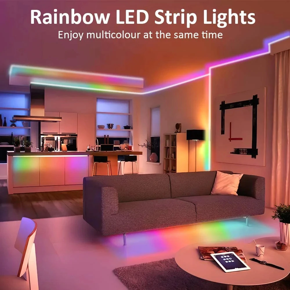 10m RGBIC TUYA LED Strip Light WS2812B USB Inteligente Wifi Dreamcolor Endereçável Lâmpada Luz Suporte Alexa Google Para Casa LED Strip